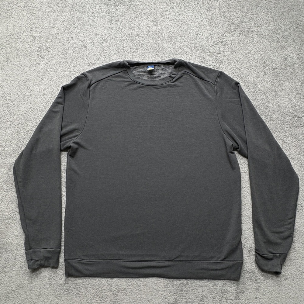 Old Navy Sweater Mens Large Gray Live-In French Terry Pullover Crewneck